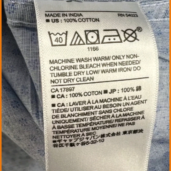 Banana Republic Men's Untucked Oxford Button Down Long Sleeve Shirt Size M - Picture 5 of 5